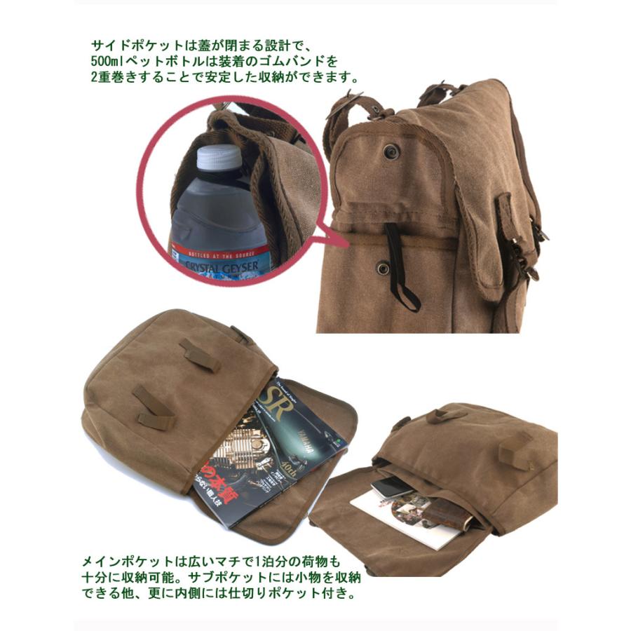 バイクバッグ サイドバッグ ショルダーバッグ 2way ビンテージ おすすめ 黒 茶 カーキ 白 ディンマーケットキャンバスサドルバッグ Canvas Saddle Bag 取寄品 Hb20200218001 レディースバイク用品店バイコ 通販 Yahoo ショッピング