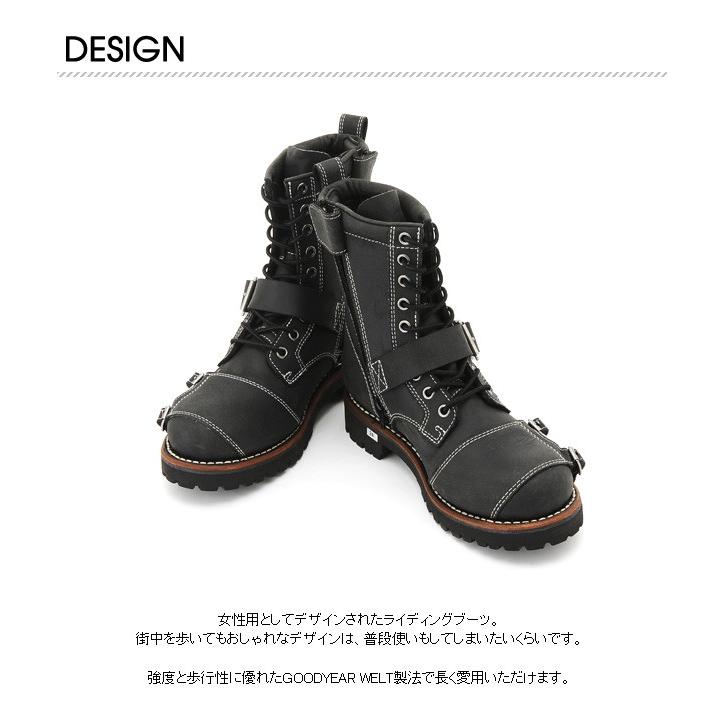 ブーツ ライダースブーツ レディース アルファインダストリーズ おすすめ Alpha レディースバイカーブーツ Als 223 クリアランスセール Mlb 3940 レディースバイク用品店バイコ 通販 Yahoo ショッピング