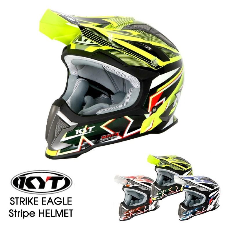 オフロード モトクロス ヘルメット KYT STRIKE EAGLE Stripe オフロード モトクロス ヘルメット KYT STRIKE EAGLE Stripe