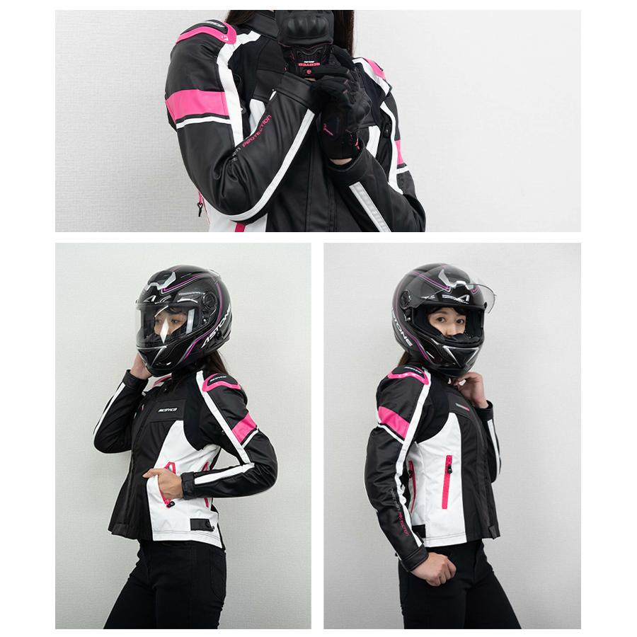 SCOYCO レディースバイクジャケット ブラック/ホワイト 決算特価】レディースバイクジャケット(女性用/冬用)SCOYCO