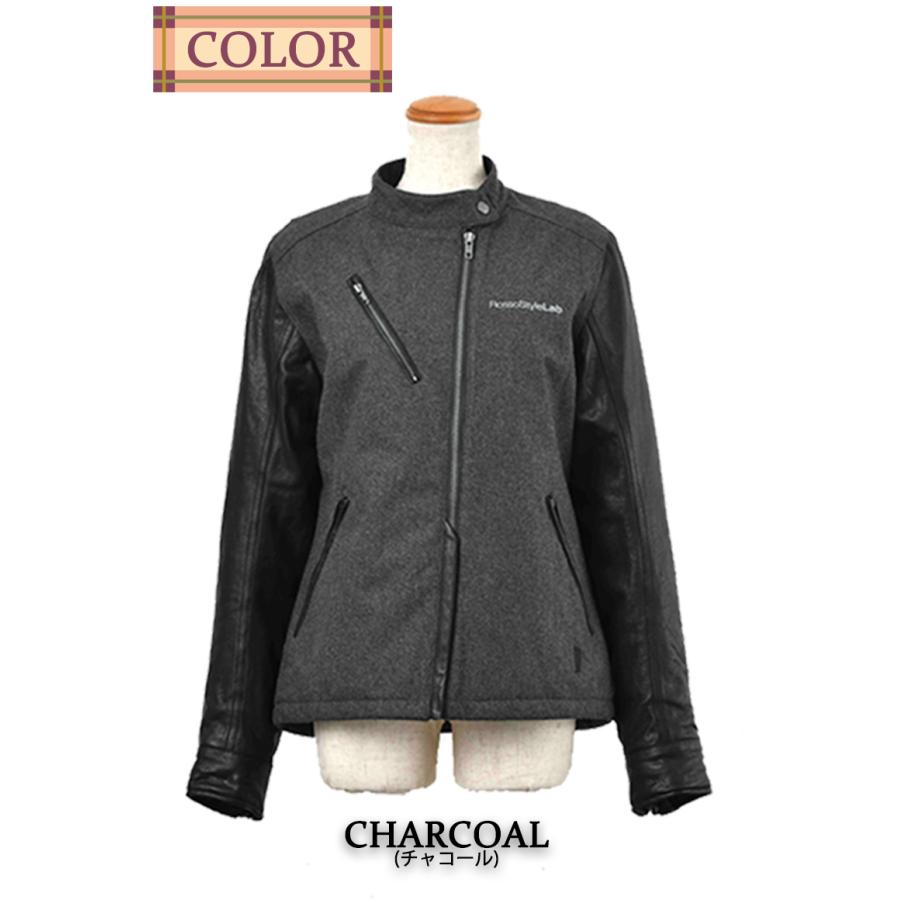 バイクジャケット レディース 冬用 チェック レッド/チャコール