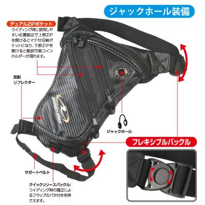 バイク用品バッグ ホルスターバッグ レッグバッグ ROUGH&ROAD ラフ