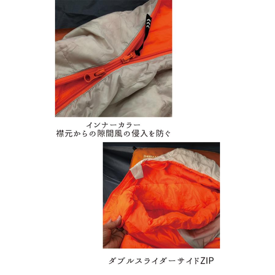 キャンプ用品寝袋 マミー型 キャンツー コンパクト グレー