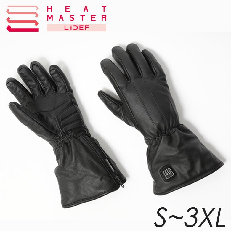ヒートマスター(HEAT MASTER) 電熱バイクグローブ 12V ヒートレザー 