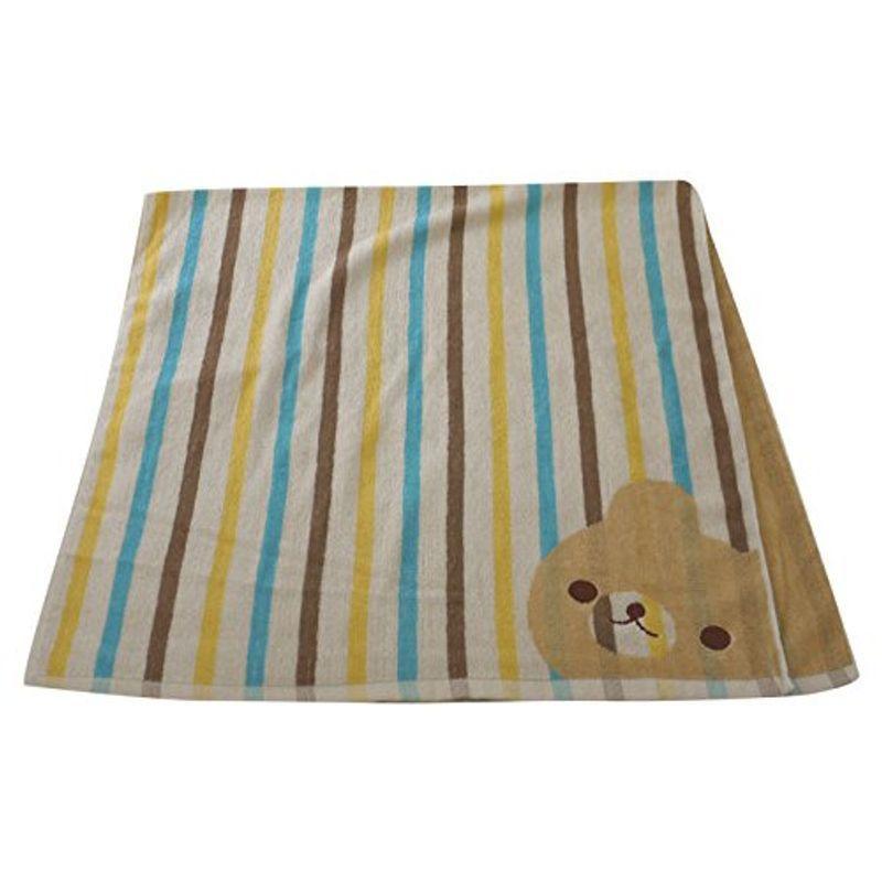 タオルの萩原 カラフルアニマル バスタオル かわいいタオル うさぎ かえる くま ベージュ くま Colorful Bt Be クラシック