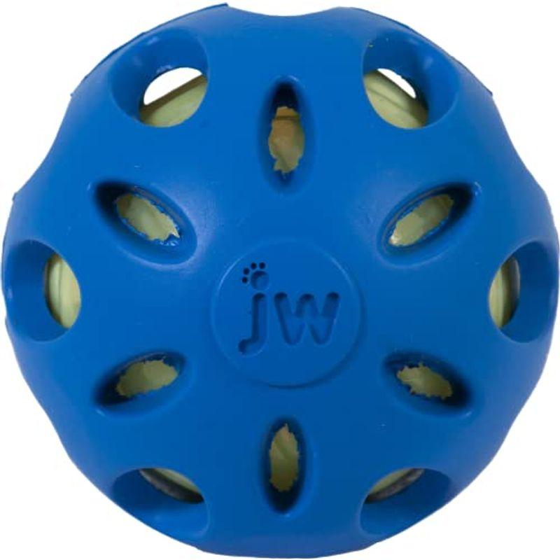 JW Pet CRACKLE HEADS BALL Rubber Durable Fetch Chew Dog Toy 23/4 inch