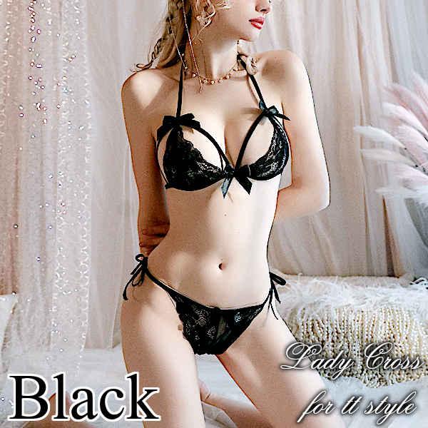 セクシーランジェリー ブラ＆ショーツ ブラジャー シースルー ブラ ショーツ セット 紐パン 花柄レース 下着 レディース インナー 三角ブラ 過激 3カラー |  | 06