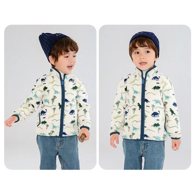 キッズ アウター 春秋 花柄 Fleece 韓国 かわいい おしゃれ 子供服 恐竜 防寒 ジップアップ 男の子 車柄 Jacket 軽量 前開け ジャケット フリース