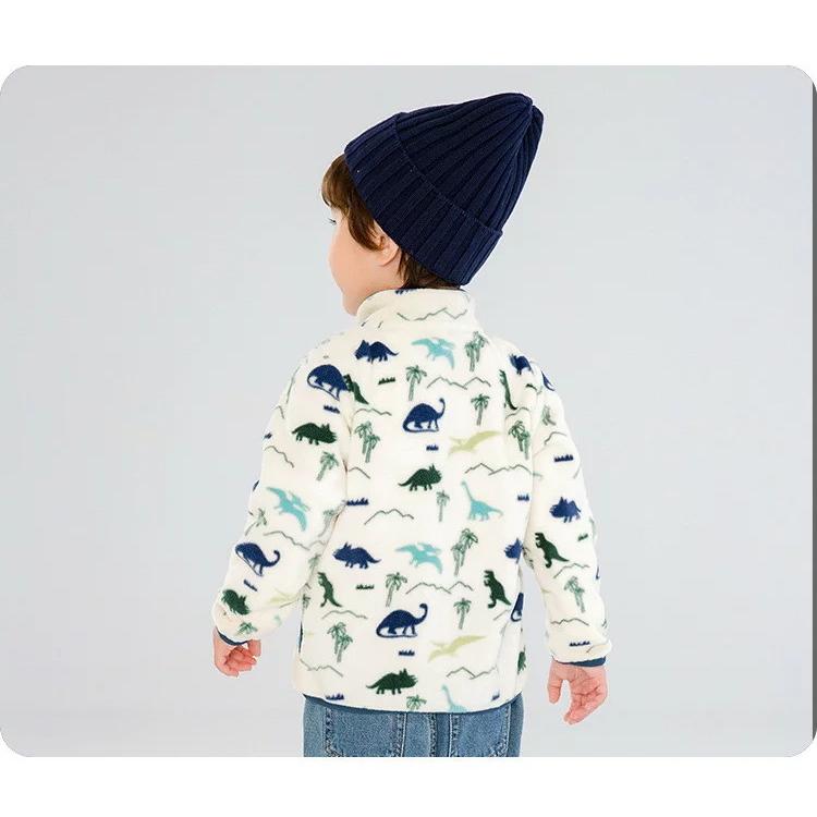 キッズ アウター 春秋 花柄 Fleece 韓国 かわいい おしゃれ 子供服 恐竜 防寒 ジップアップ 男の子 車柄 Jacket 軽量 前開け ジャケット フリース