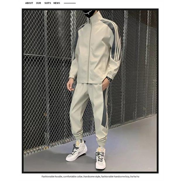 セットアップ ジャージ メンズ 長袖 韓国 秋服 2点 セット トップス 