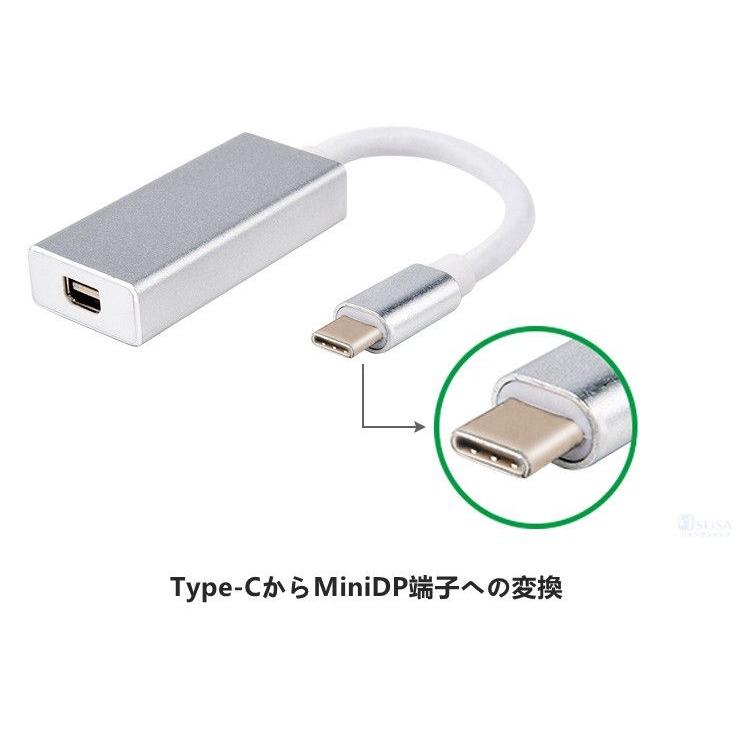 高解像度 USBC Typec to Mini DisplayPort ディスプレイ DisplayPort MiniDP 変換アダプター