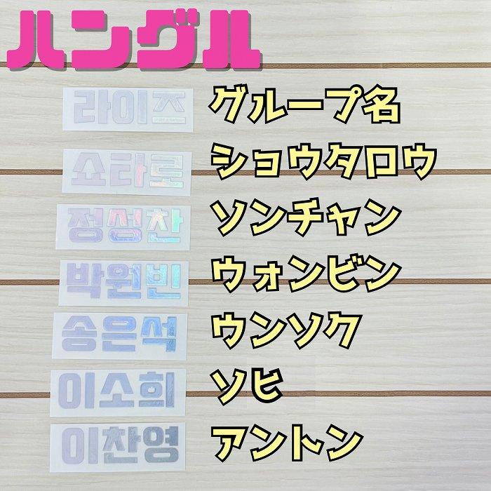 韓流 グッズ RIIZE ライズ ホログラムステッカー 名前 ハングル