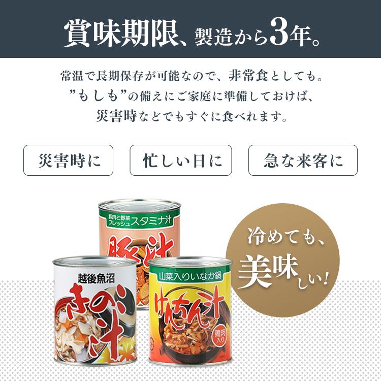 防災食 缶詰 けんちん汁 きのこ汁 豚汁 2号缶 820g 防災用品 非常食 缶詰 保存食 防災 缶詰 具だくさん 山菜 田舎汁 備蓄 おふくろの味 アイリスフーズ キャンプ｜ladybird6353｜10