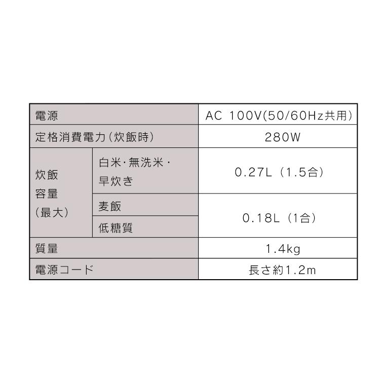 炊飯器 低糖質  ジャー炊飯器 1.5合 RC-MF15-W ホワイト アイリスオーヤマ｜ladybird6353｜14