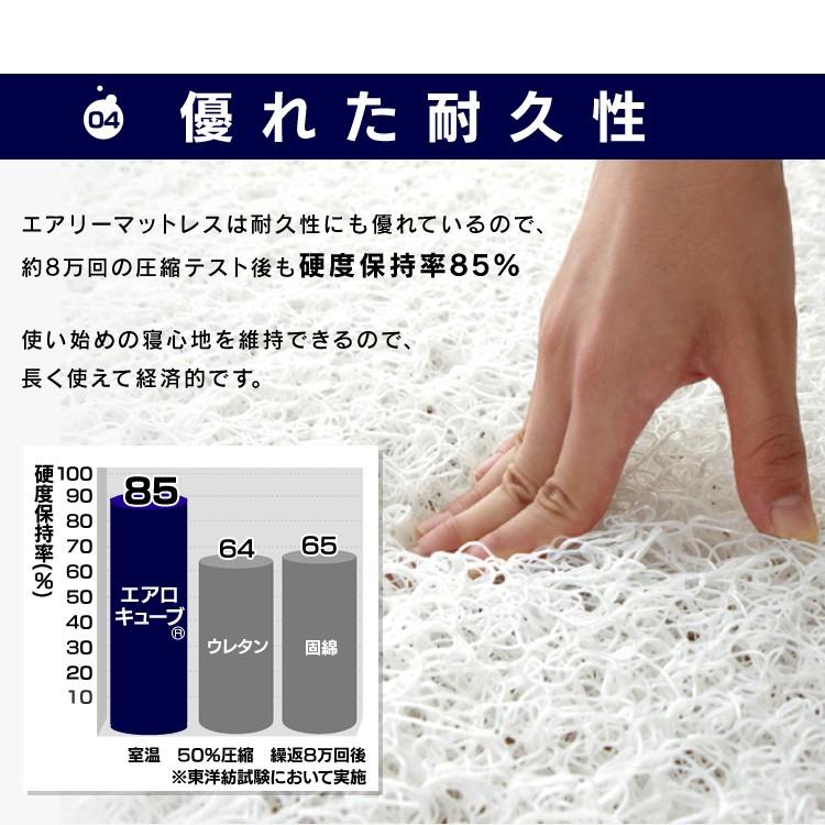 マットレス シングル 洗える 三つ折り 高反発 エアリー HGB120-S 12cm 折りたたみ 通気性 湿気 コンパクト 贈り物 一人暮らし_12