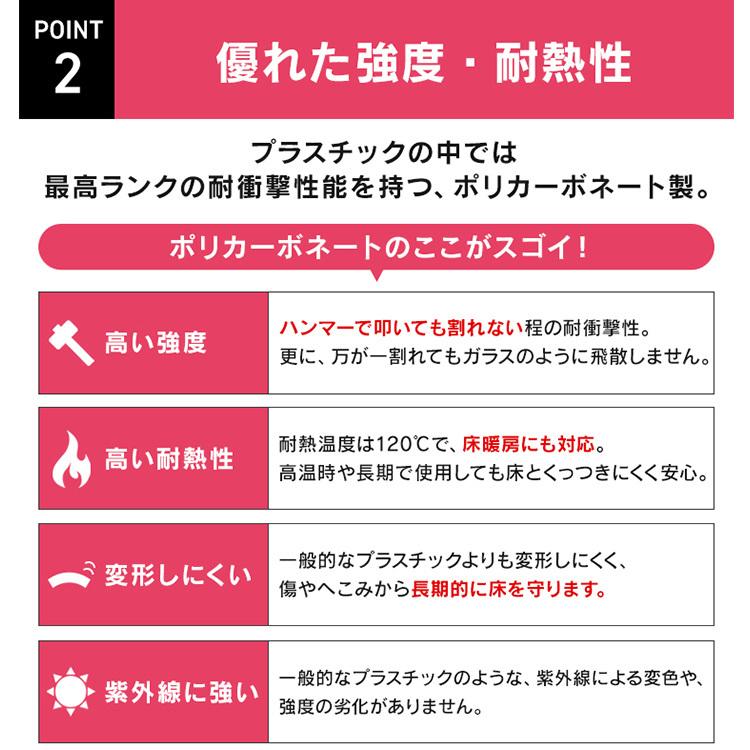 チェアマット チェアシート 透明 クリア フローリング 畳 床保護 PCM-129 アイリスオーヤマ_7