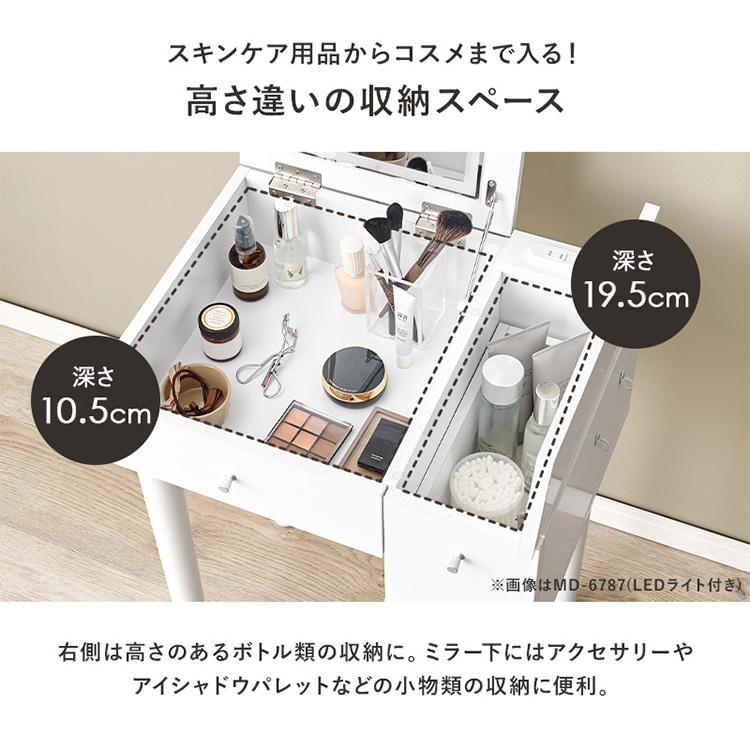ドレッサー ドレッサーセット デスク スツール付き コンセント付き