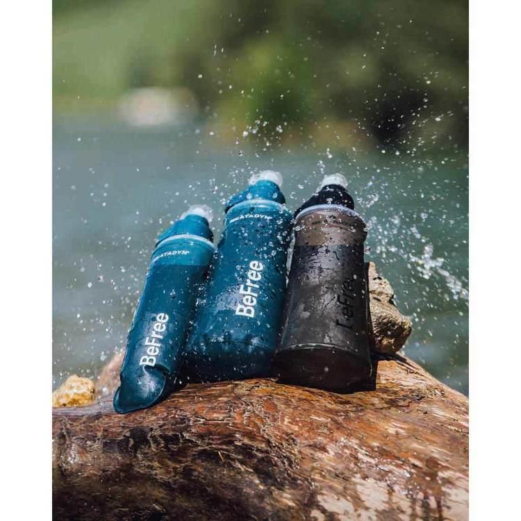 浄水器 携帯用浄水器 ホロファイバー 活性炭 アウトドア 防災 折畳 軽量 ビーフリーAC 1.0L ブラック 14072の画像