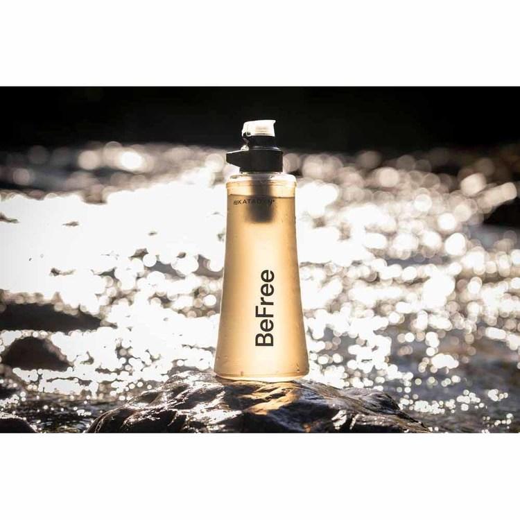 浄水器 携帯用浄水器 ホロファイバー 活性炭 アウトドア 防災 折畳 軽量 ビーフリーAC 1.0L ブラック 14072の画像