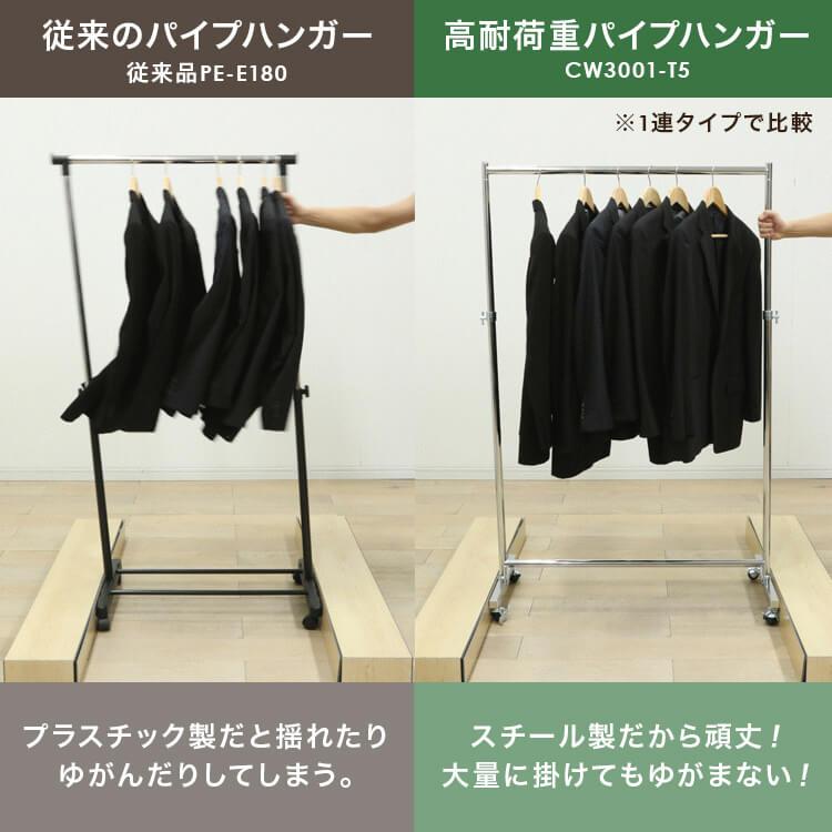 ハンガーラック パイプハンガー 耐荷重150kg 2連 コートハンガー 伸縮