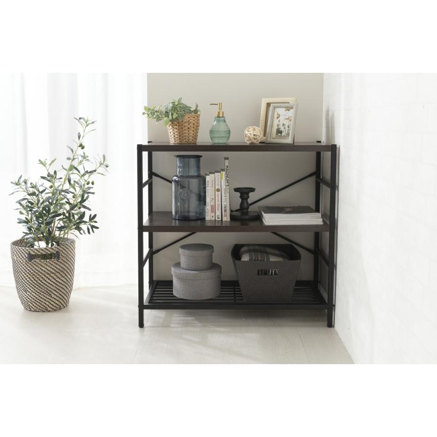 ategisシェルフ 棚 本棚 アイアンフレーム デスクサイド キッチンラック