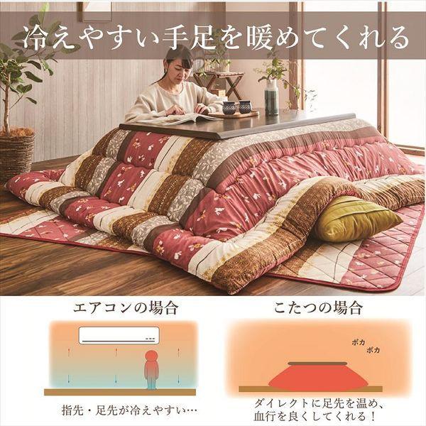 こたつ布団3点セット（こたつ掛布団 こたつ敷布団 こたつカバー）掛布団サイズ205×285cm 「こよみ」 5尺こたつ台適用 洗えるカバー付き (代引不可)(TD)_6