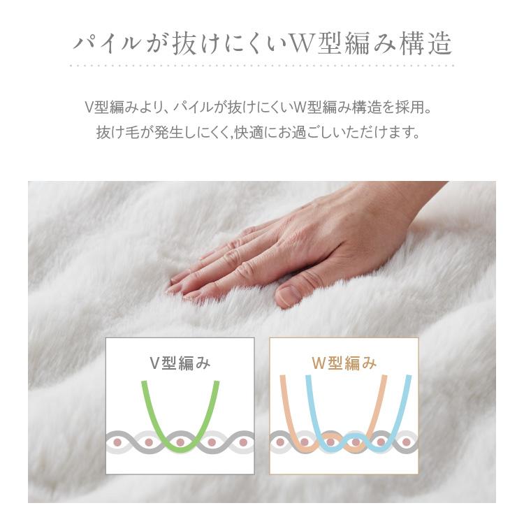 床暖房OK 人気のあったか ふわもこラグ｜ポコラビラグマット 