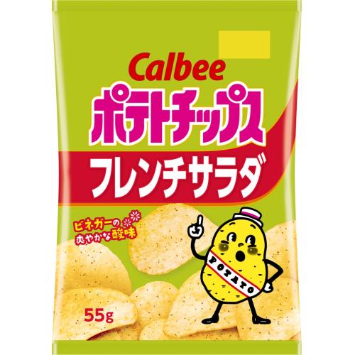 カルビー ポテトチップス フレンチサラダ 55g×12個 : くすりのレデイ