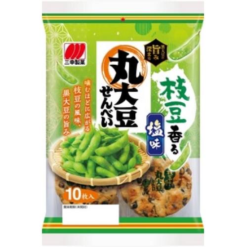 三幸製菓 丸大豆せんべい 枝豆香る塩味 10枚×12個 : くすりのレデイ