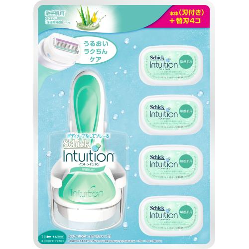 イントゥイション 敏感肌用 クラブパック 本体 (刃付き) +替刃