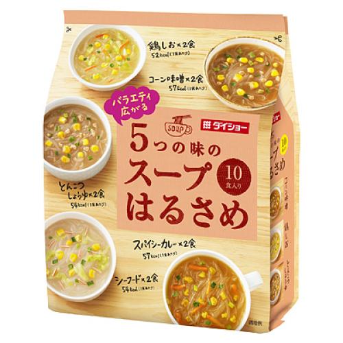 ダイショー バラエティ広がる 5つの味のスープはるさめ 10袋入り
