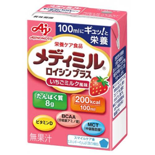 味の素 メディミル ロイシンプラス いちごミルク風味 100ml : 49310672 