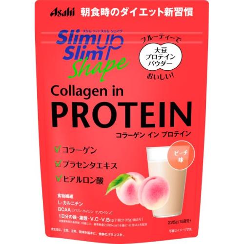 アサヒグループ食品　スリムアップスリム　シェイプ　コラーゲンインプロテイン　225g（Yahoo!・くすりのレデイハートショップ）