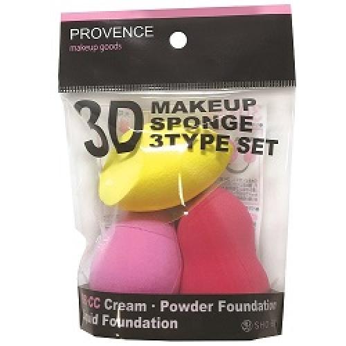 3Dメイクアップスポンジ 3タイプパック : くすりのレデイハート