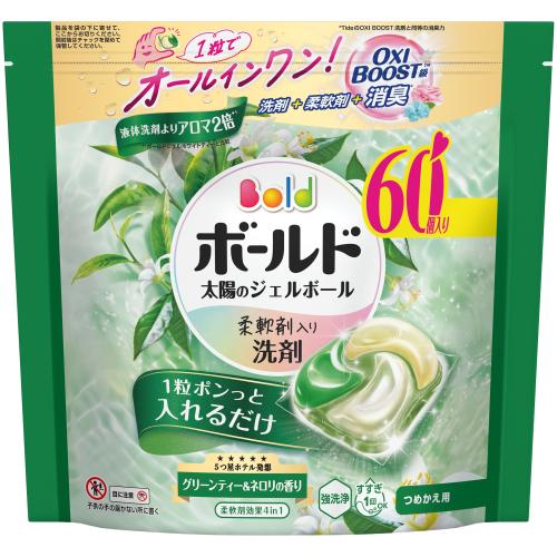 ボールドジェルボール4D グリーンティー＆ネロリの香り つめかえ メガ