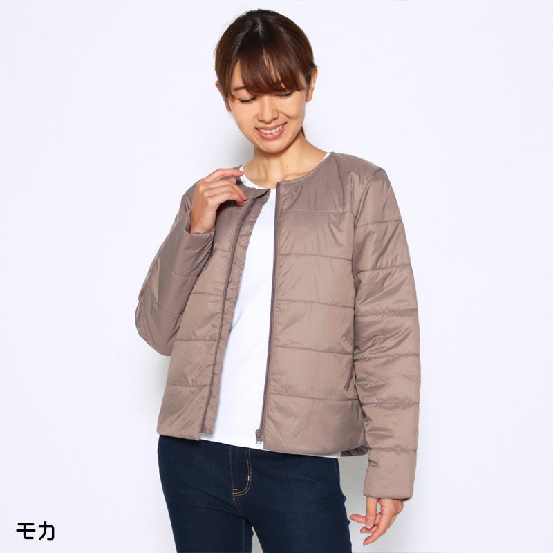 アウトレット！ カポック中綿ノーカラーZipジャケット KAPOK 植物繊維