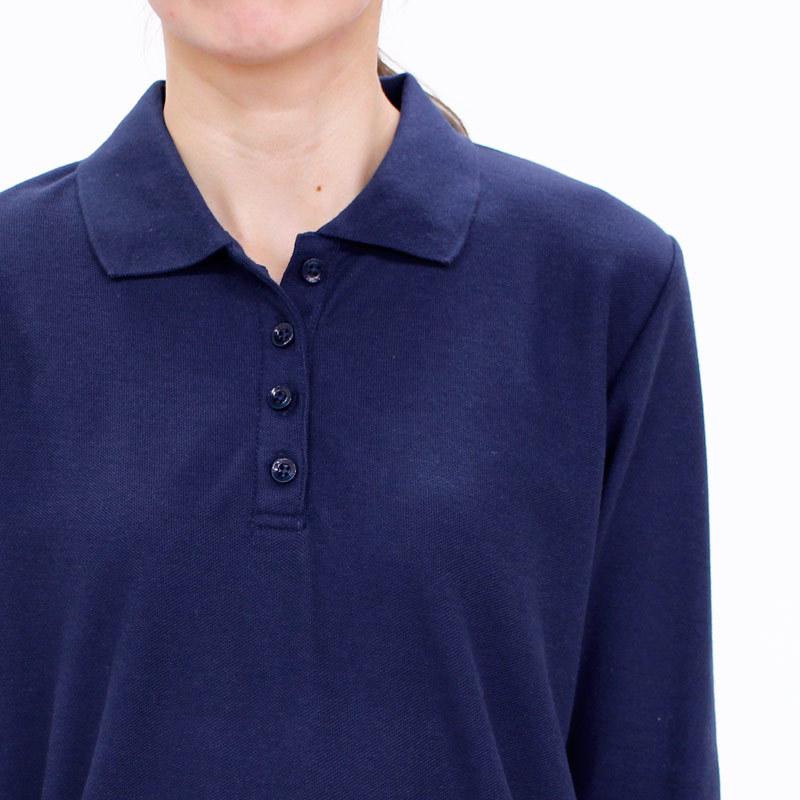 無地鹿の子7分袖ポロシャツ VANSPORTS（バンスポーツ） スリット入り M