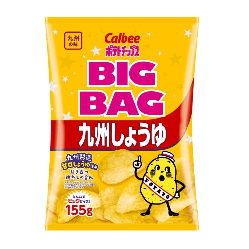 カルビー ビッグバッグ ポテトチップス 九州しょうゆ 155g : くすりの