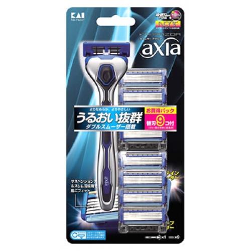 貝印 カイ レザー アクシア バリューパック スリム ホルダー 本体+替刃