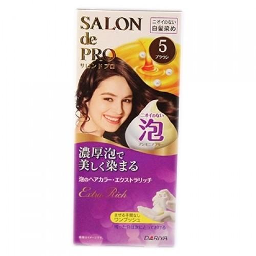 【医薬部外品】サロンドプロ　泡のヘアカラーエクストラリッチ　５　ブラウン｜ladypoint