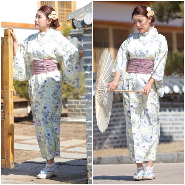 浴衣 セット 浴衣帯セット 女性用浴衣 花柄 ゆかた かわいい