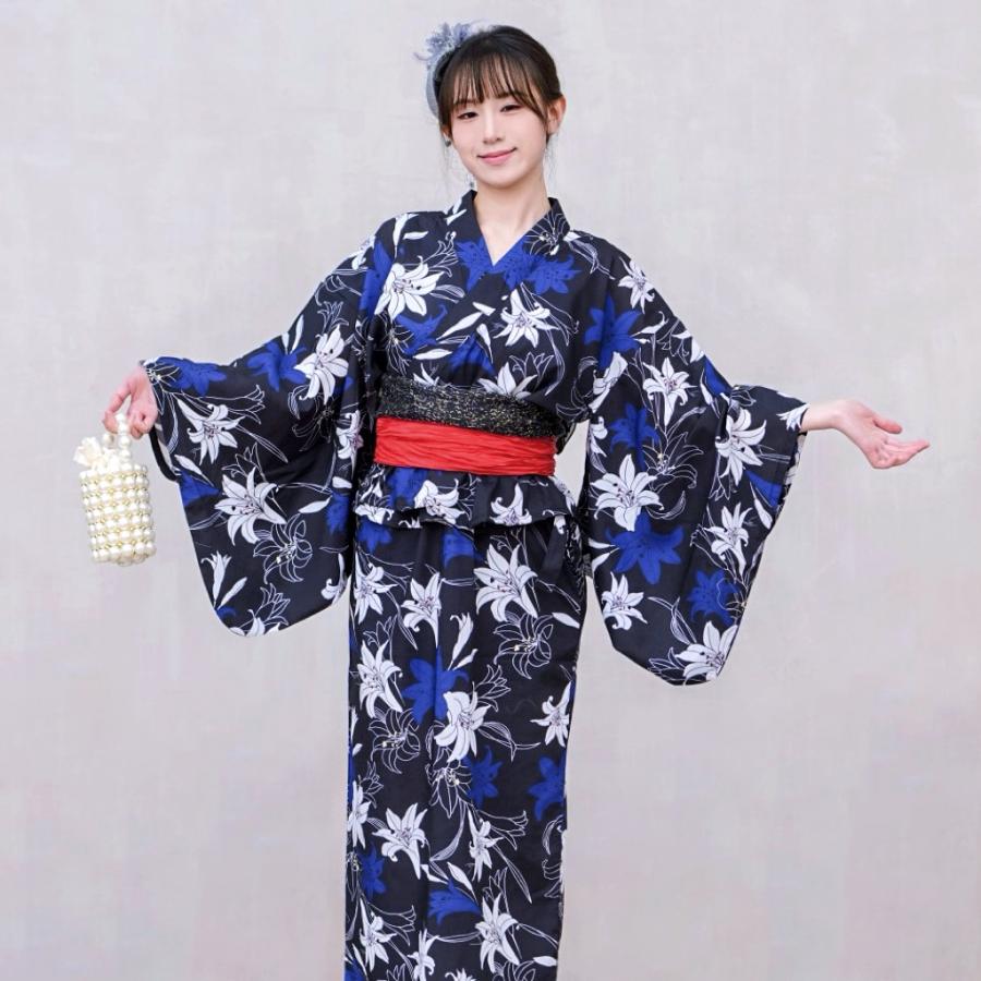 新品　セパレート　浴衣 レディース浴衣 2way浴衣　二部式　ブルー 浴衣 レディース セパレート 二部式浴衣 浴衣セット 女性用浴衣