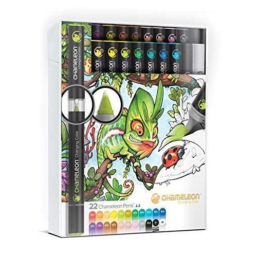 カメレオンペン Set イラスト グラデーション マーカー 用 22本 Deluxe Set イラスト コミック Lafeeのカメレオン