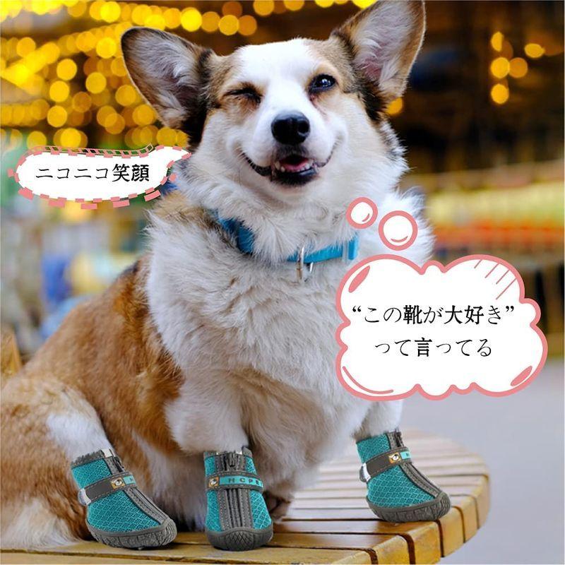 内祝い Winsoon ドッグブーツ 犬靴 ドッグシューズ 犬用靴 小型犬中型犬ブーツ 夜間反射テープ付き 肉球保護 滑り止め 通気性 愛犬のお散歩 Nhaankhang Com