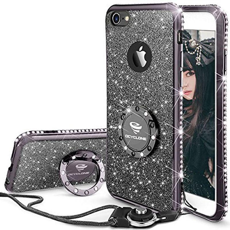 Ocyclone Iphone6s Iphone6 適応 リング付きケース キラキラ かわいい おしゃれ ストラップ ラインストーン 人気女 激安商品