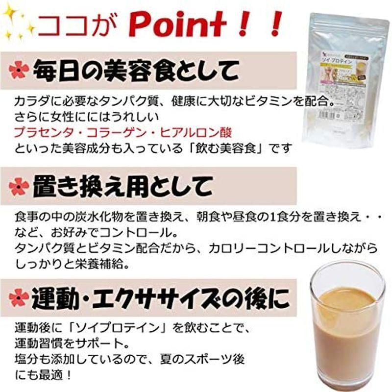 健美未来 大豆プロテイン プロテイン ソイプロテイン 大豆たんぱくパウダー 300g プロテイン 女性 美容 その他プロテイン 美容 プラセンタ コラーゲン ヒアルロン酸配合 Lafee