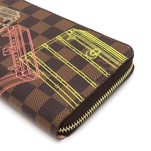 ルイヴィトン ダミエ ジッピーウォレット 長財布 ブラウン LOUIS VUITTON（ルイ・ヴィトン） 長財布 ダミエ・トランク ジッピー