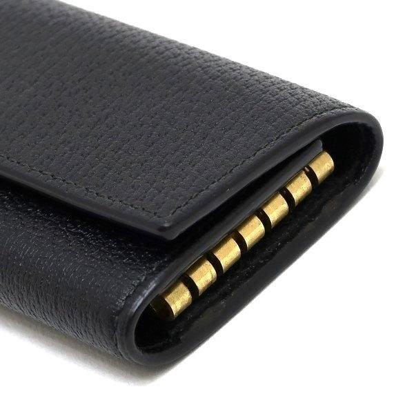 GUCCI（グッチ） 6連キーケース GGマーモント カーフレザー ブラック