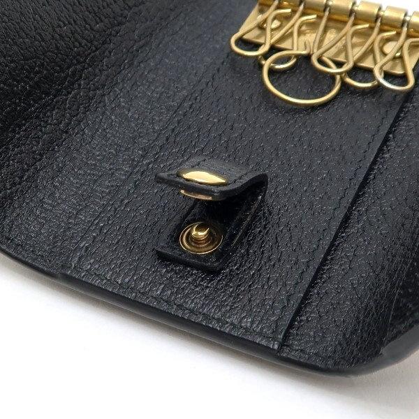 GUCCI（グッチ） 6連キーケース GGマーモント カーフレザー ブラック