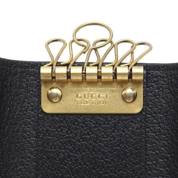 GUCCI（グッチ） 6連キーケース GGマーモント カーフレザー ブラック